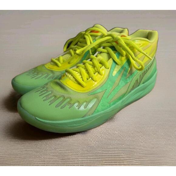 Puma MB.02 M.E.L.O. LaMelo Ball Nickelodeon Slime Men's Size 12 377584-01